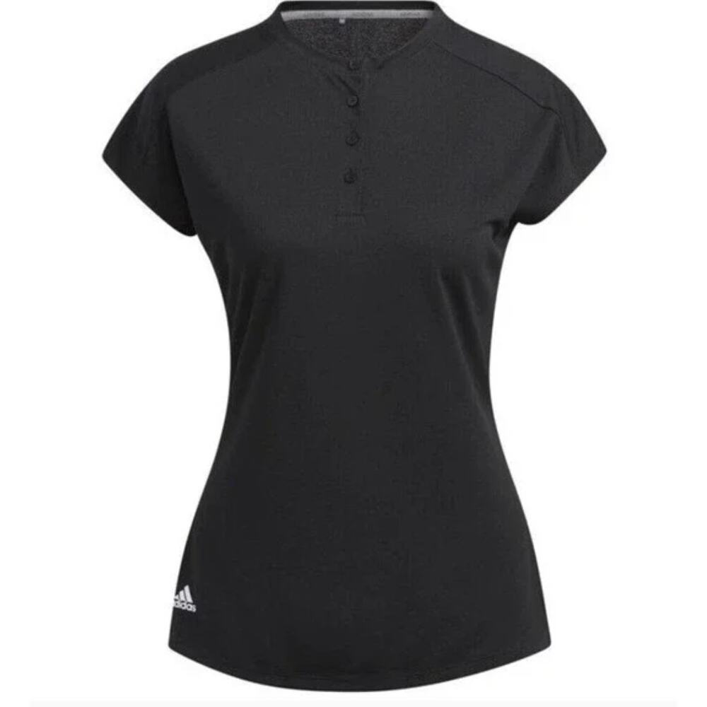 Adidas Essential Crew Athletic Performance Polo Shirt Black Size Small NEW